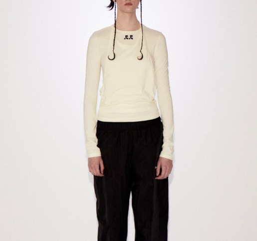 [韓国の人気商品] 2WAY LAYER TOP LIGHT YELLOW