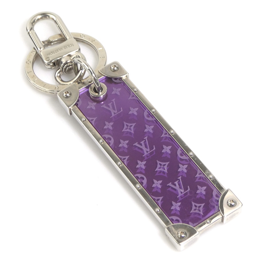 ルイ ヴィトン LOUIS VUITTON キーリング チャーム ポルト クレ マルプリズム メタル シルバー×パープル ユニセックス M68304 r10992j