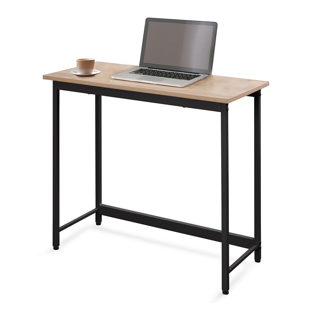 【組立簡単】アイリスオーヤマ 机 デスク パソコンデスク pcデスク シンプル 幅80cm 奥行40cm ライトナチュラル×ブラック ベーシックデスク 勉強机 ワークデスク 80×40 BDK-804