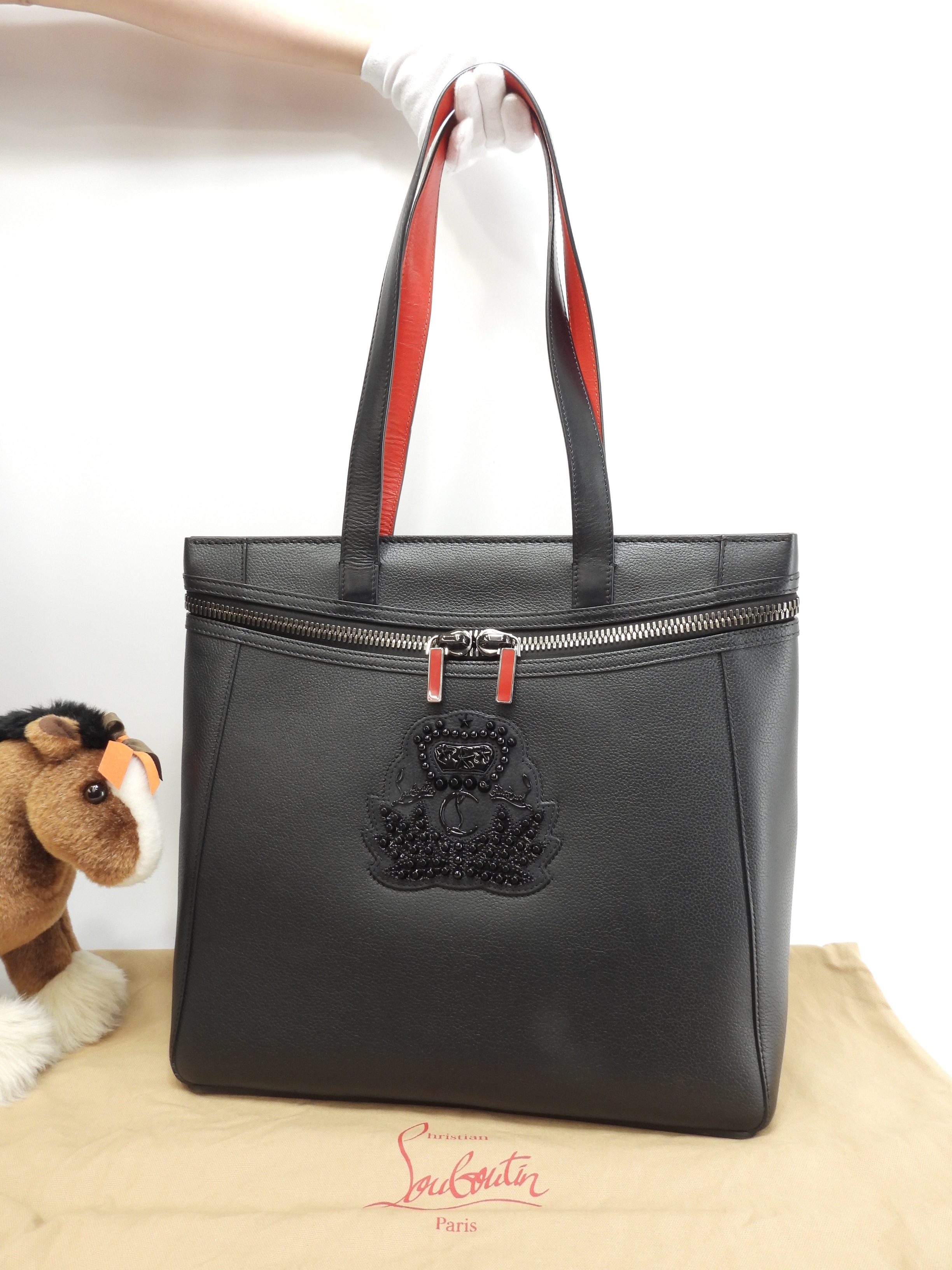 トートバッグ Cabado レザー黒 メンズ バックパック 美品@ 3