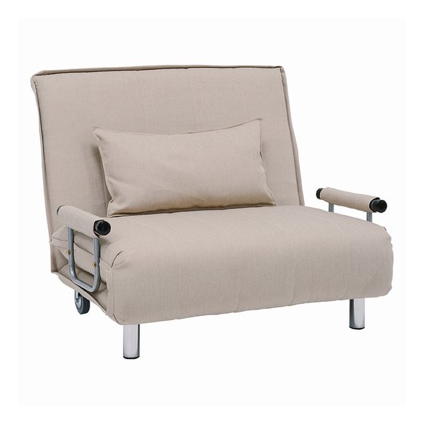 ソファベッド ベージュ/クッション付き 幅101cm キャスター付き グラーテBE