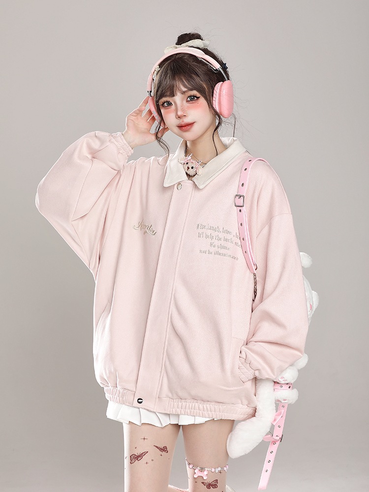 2025 秋冬 長袖 ジャケット かわいいトレンドショートレディース韓国ストリート アウター ブラック羽織り合成 バイカラー きれいめファッション色っぽ女っぽカジュアルきれいめ大人っぽ上品清楚フレンチ