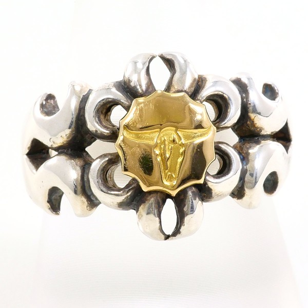 K18 18金 YG シルバー リング 20.5号 中古