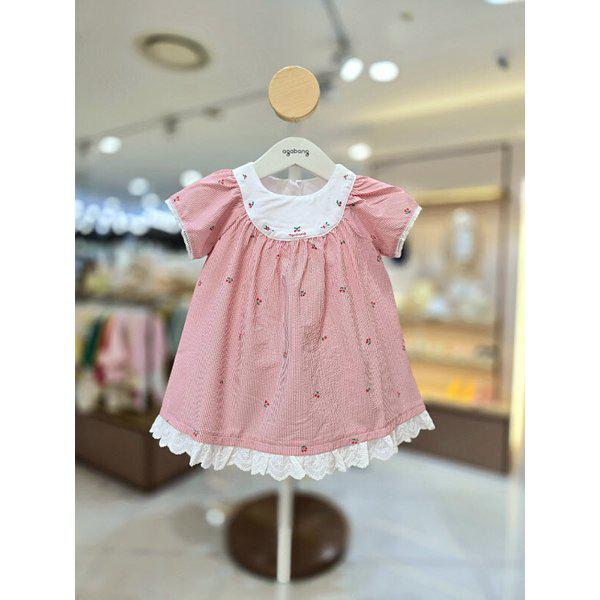 [ギャラリー] シャシャストライプチェリー半袖ワンピース01T324057 (P003792534)