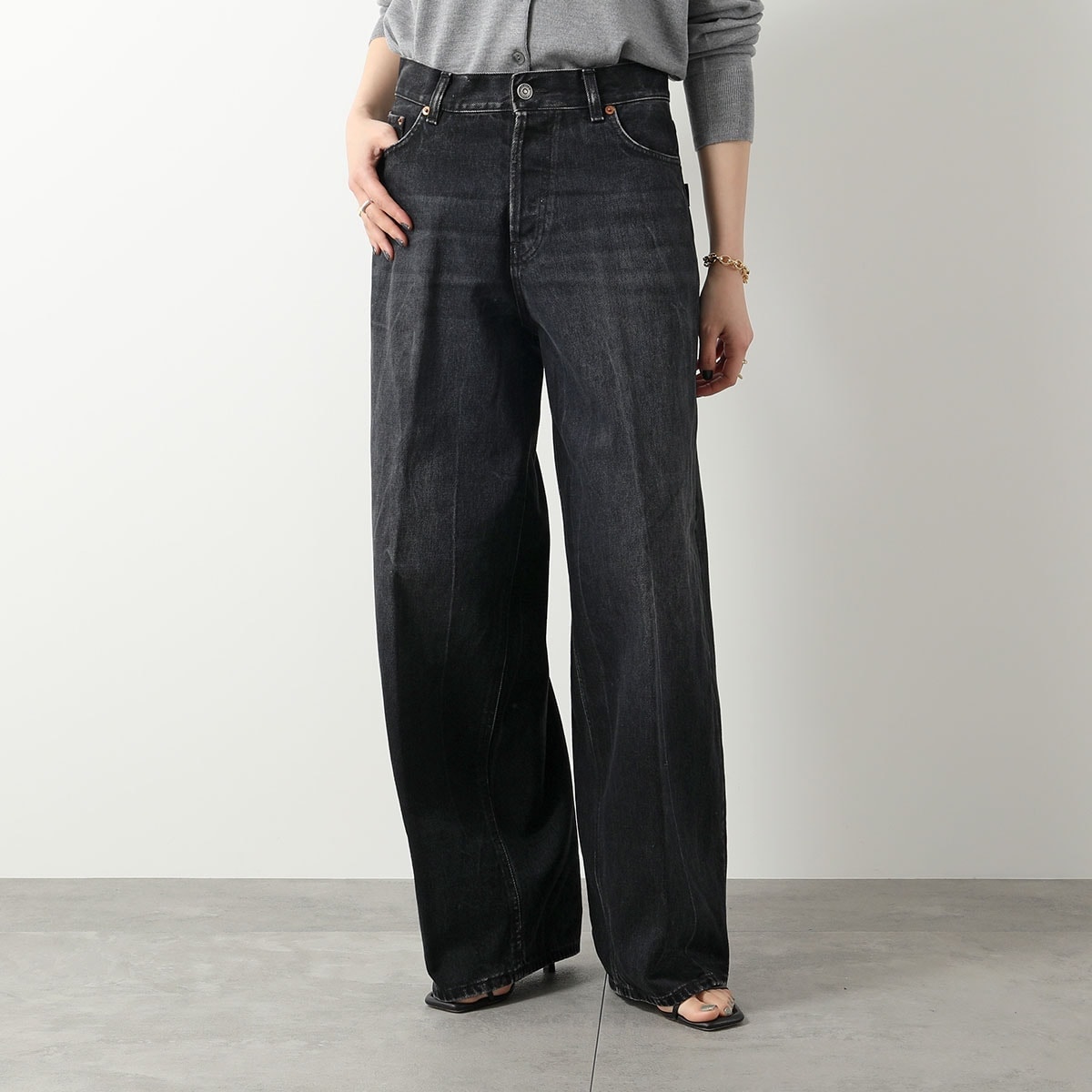 HAIKURE ハイクル ジーンズ BETHANY ベサニー HEW03322DF119 レディース デニム ワイド バギー ウォッシュ L0819/BASSA 【mega】