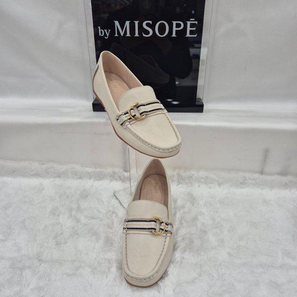 By 女性 ゴールドリング ローファー 112HT339TG002 IVORY 2 JJ