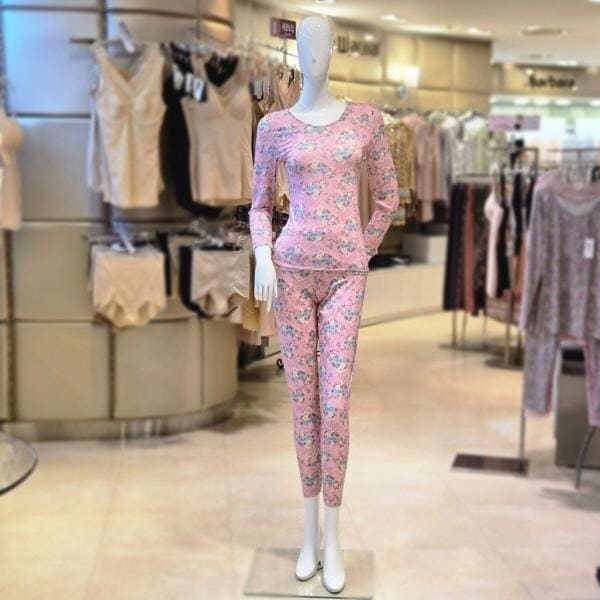 WLG2558CWLG2558LPK_モーダル花柄プリント肌着上下PK