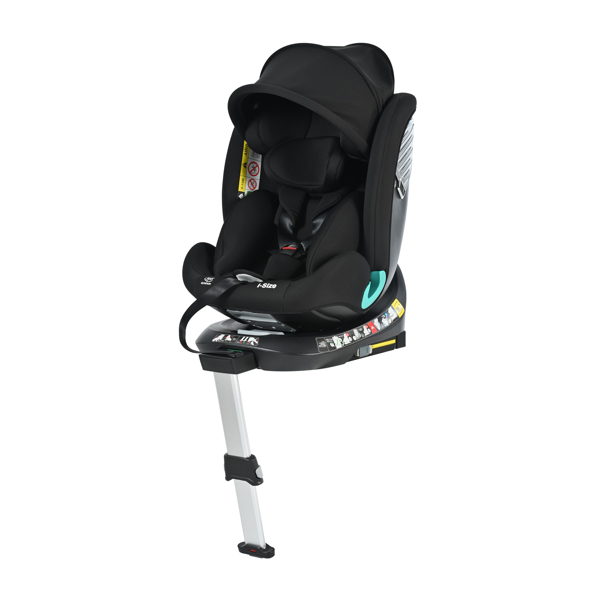 【大好評！最安値挑戦!】チャイルドシート 新生児 ISOFIX 0歳～12歳 360度回転式 40～150cm ジュニアシート 調節可能 洗える キャノピー付き ベビーシート 出産祝い 車GG8007