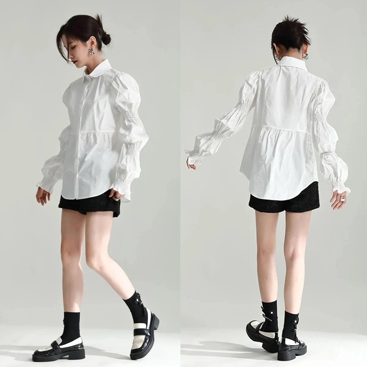 【J.Fashion】 ロングブラウス フリル 体型カバー チュニック 長袖 レディース ブラウス日焼け止め メガ割30%までに制限