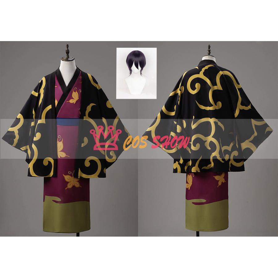 新品販売!銀魂 高杉晋助 コスプレ衣装 着物 ウィッグ能 cosplay 仮装 日常服 イベント クリスマス ハロウィン ステージ 文化祭 学園祭 プレゼント