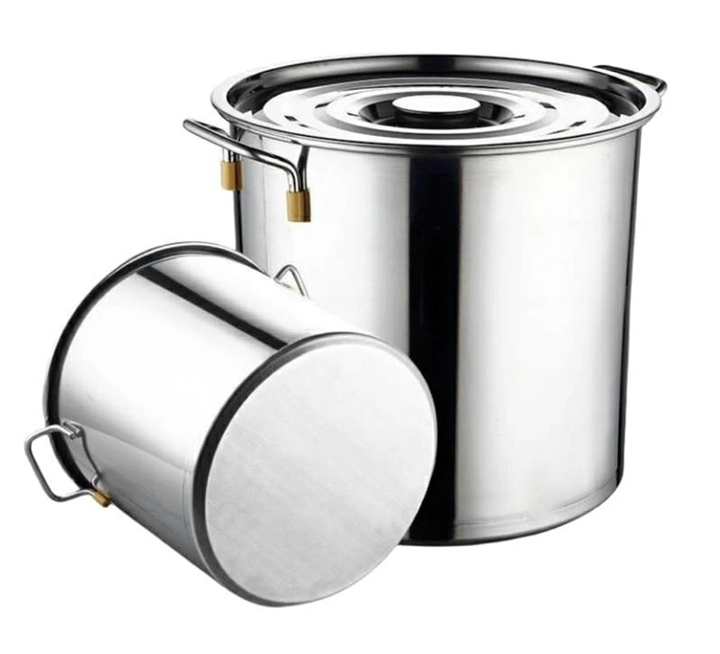 【限定特典！】寸胴鍋 業務用鍋 蓋付き 深型 大容量寸胴鍋 業務用寸胴鍋 ステンレス製 IH寸胴鍋 両手鍋 クッキングヒーター 電磁調理器 ガスコンロ保存容器 給食缶 洗いやすい 錆に強い 高速熱伝導