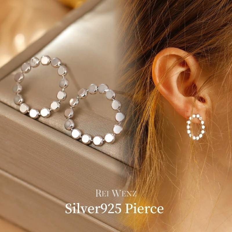 【高品質Silver925】ピアス 丸 プレート サークル シルバー シンプル Silver925 レディース 女性 金属アレルギー プレゼント