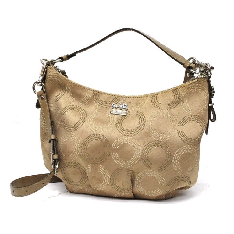 ｺｰﾁ COACH ｼｮﾙﾀﾞｰﾊﾞｯｸﾞ 2way ﾍﾞｰｼﾞｭ ｷｬﾝﾊﾟｽ 革 15929 【中古】 (30189) 7,392円