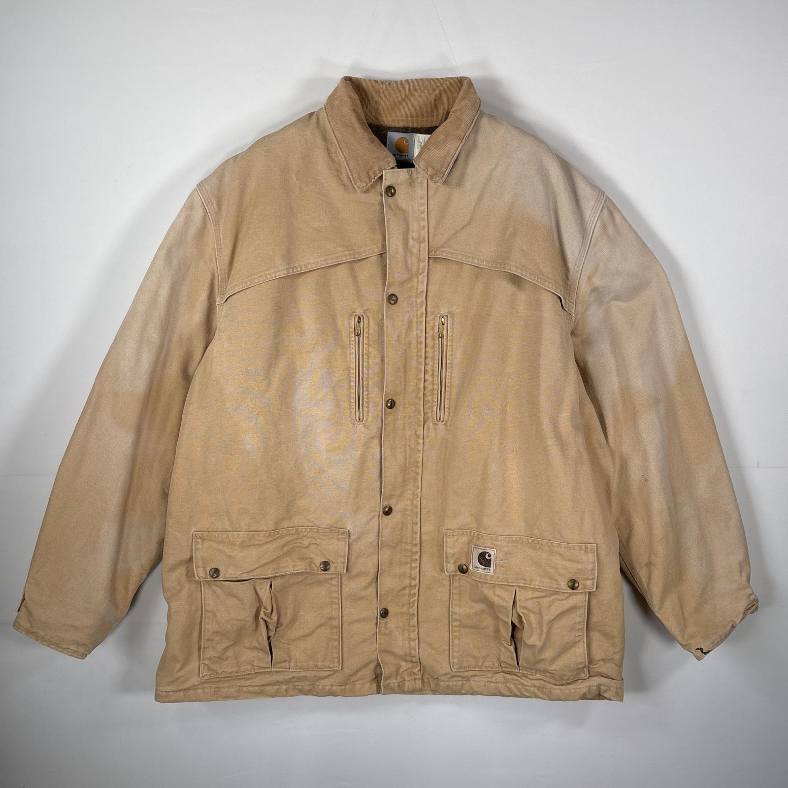 古着 90s/90年代 USA製 ダック カバーオール 襟コーデュロイ 裏地ブランケット XL ベージュ メンズ 7,480円