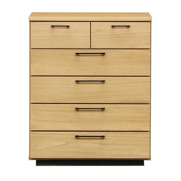 日本製 天然木 ハイチェスト 5段 オイル塗装仕上げ 80cm幅 ナチュラル 完成品 チェスト タンス 衣類収納 引出し収納