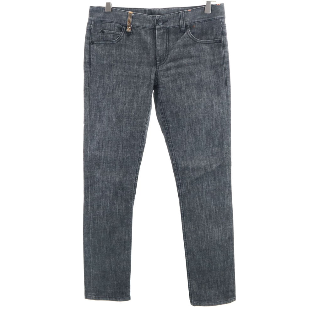 アディダス コラボ スキニーデニムパンツ W27 チャコールグレー Ｘ ADIDAS ジーンズ ヨウジヤマモト メンズ