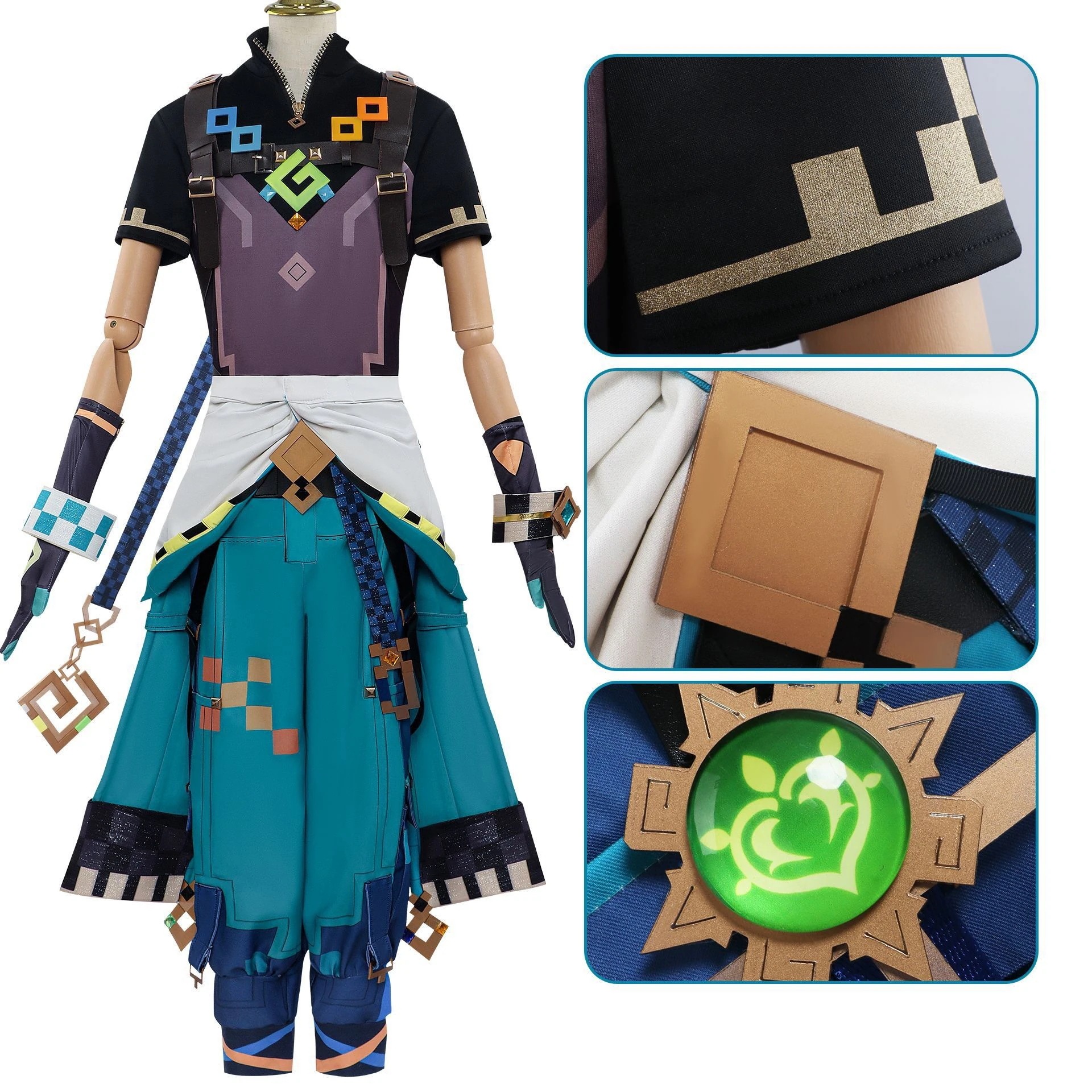 2枚で1oo円OFF！【急速出荷】原神 げんしん genshin キィニチ 風　コスプレ衣装 コスプレ服　コスプレウィッグ　靴　コスチューム　服 ハロウィン イベント