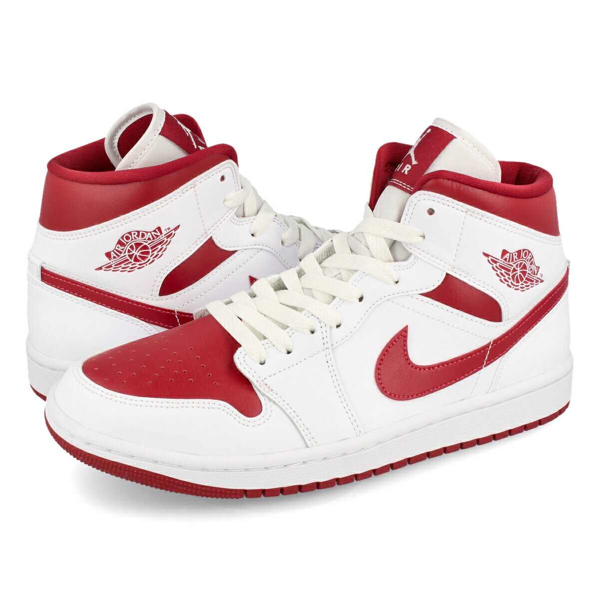 WMNS AIR JORDAN 1 MID WHITE/POMEGRANATE/WHITE 14,098円