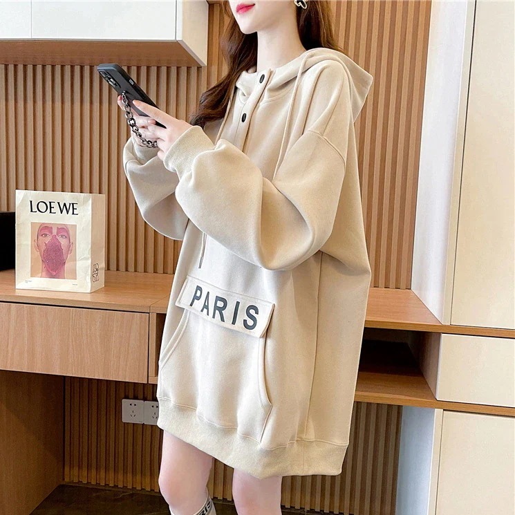 パーカー ゆったりスウェット 2025新作 シンプル 可愛い 運動 百掛け スウエットトップス アウター ロング着痩せ 大きめサイズ 長袖 韓国ファッション
