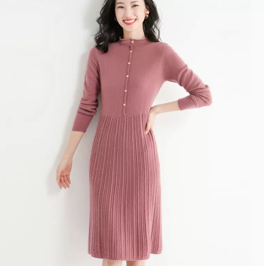 ワンピース デート フレアワンピース ミモレ ミモレ丈 袖あり 長袖 かわいい 大人可愛い きれいめ シンプル カジュアル 大人 上品 おしゃれ お洒落 かっこいい レトロ 大人女子 こなれ感