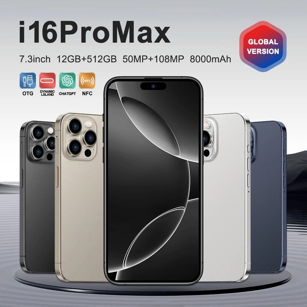 スマホ 本体 i16proMax Android14 スマートフォン 7.3インチ 12+256GB 10000mAh 108MP デュアルカメラ コスパ最高 新品 2026