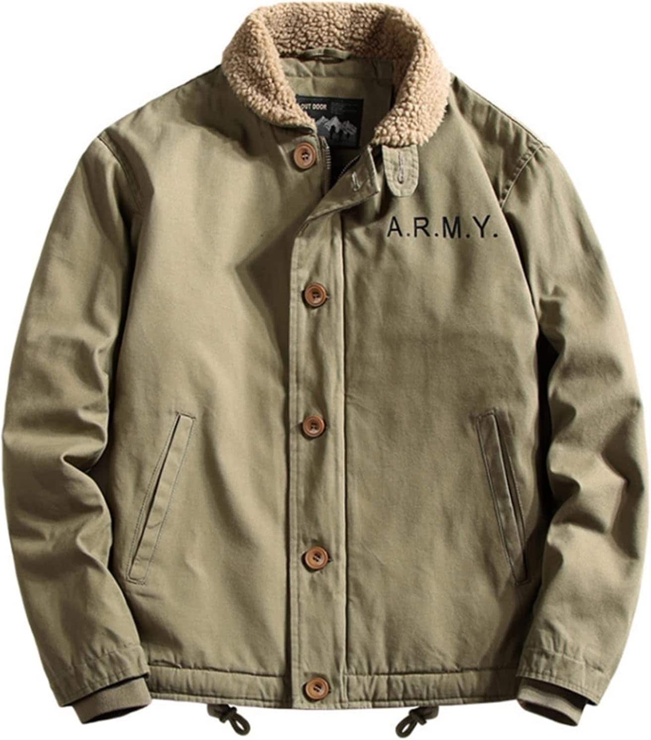 冬物 メンズ ボアジャケット 裏起毛 ボアフリース ミリタリージャケット 厚手 防寒着 保温アウター ワークウエア 作業着 カーゴジャケット 綿 ブルゾン 大きいサイズ ハイキング ライダース