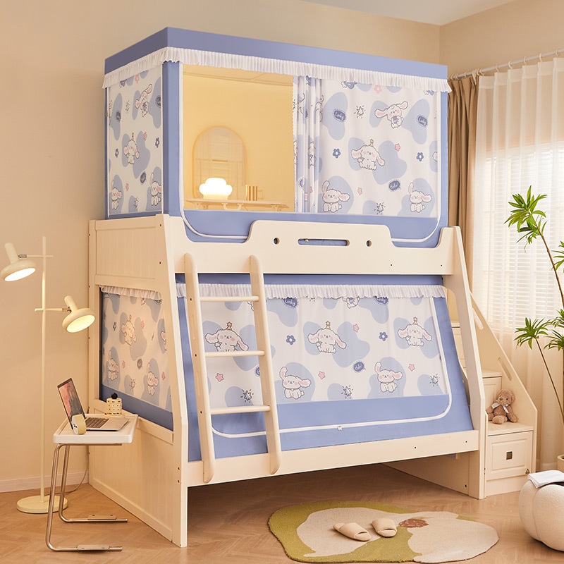 Class A Mother And Baby Grade Children s Fall-off Bed Three-door Cartoon Mother And Child Bed Lay An