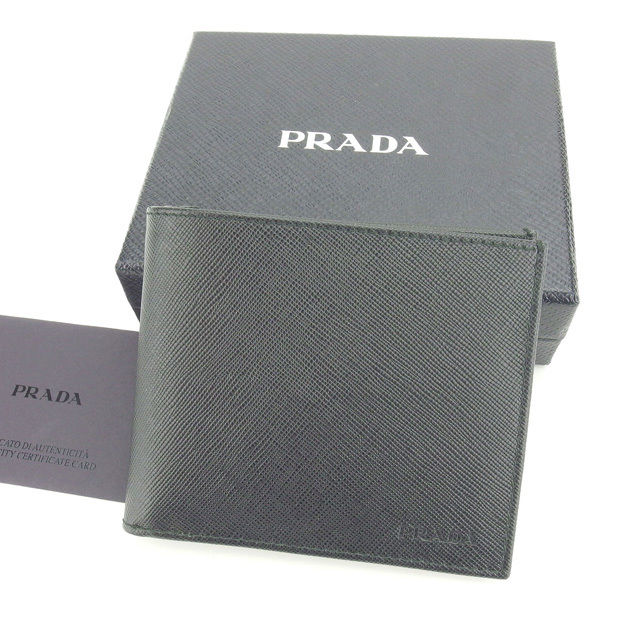 二つ折り札入れ ロゴ ブラック 中古 53,774円