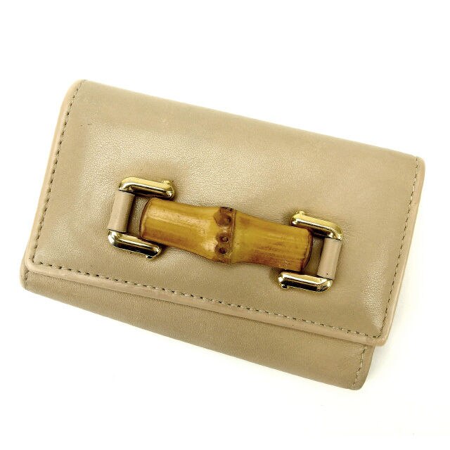 キーケース 6連キーケース バンブー ベージュ 中古