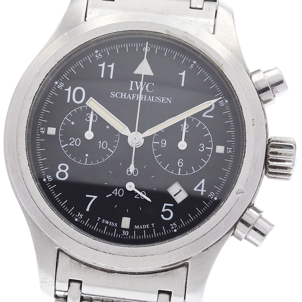 IWC IWC SCHAFFHAUSEN IW374102 フリーガー デイト クロノグラフ クォーツ メンズ _938349【中古】