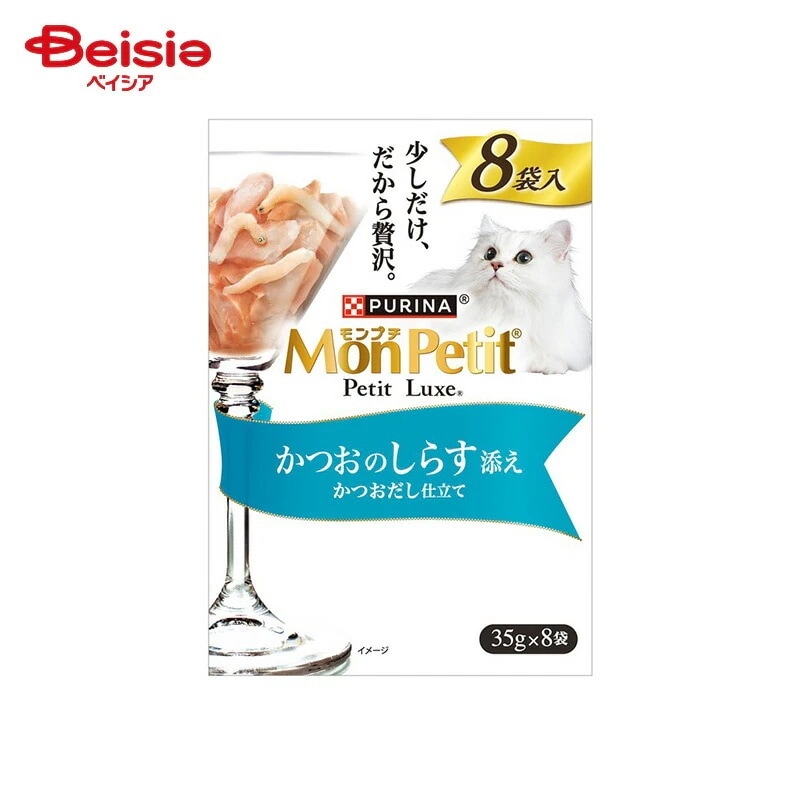 ネスレ日本 モンプチ プチリュクスパウチ かつおのしらす添え (35g×8P)×6個 ペット