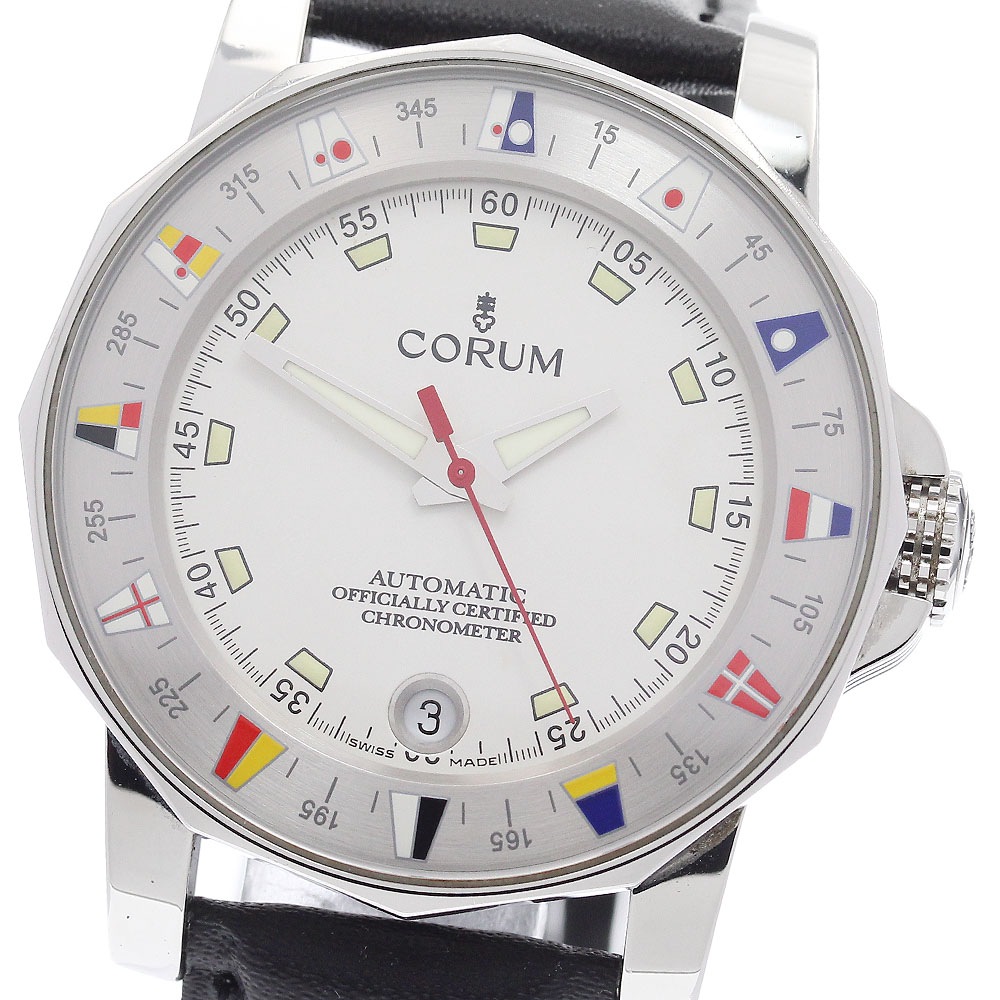 コルム CORUM 982.530.20 アドミラルズカップ デイト 自動巻き メンズ 保証書付き_941831【中古】