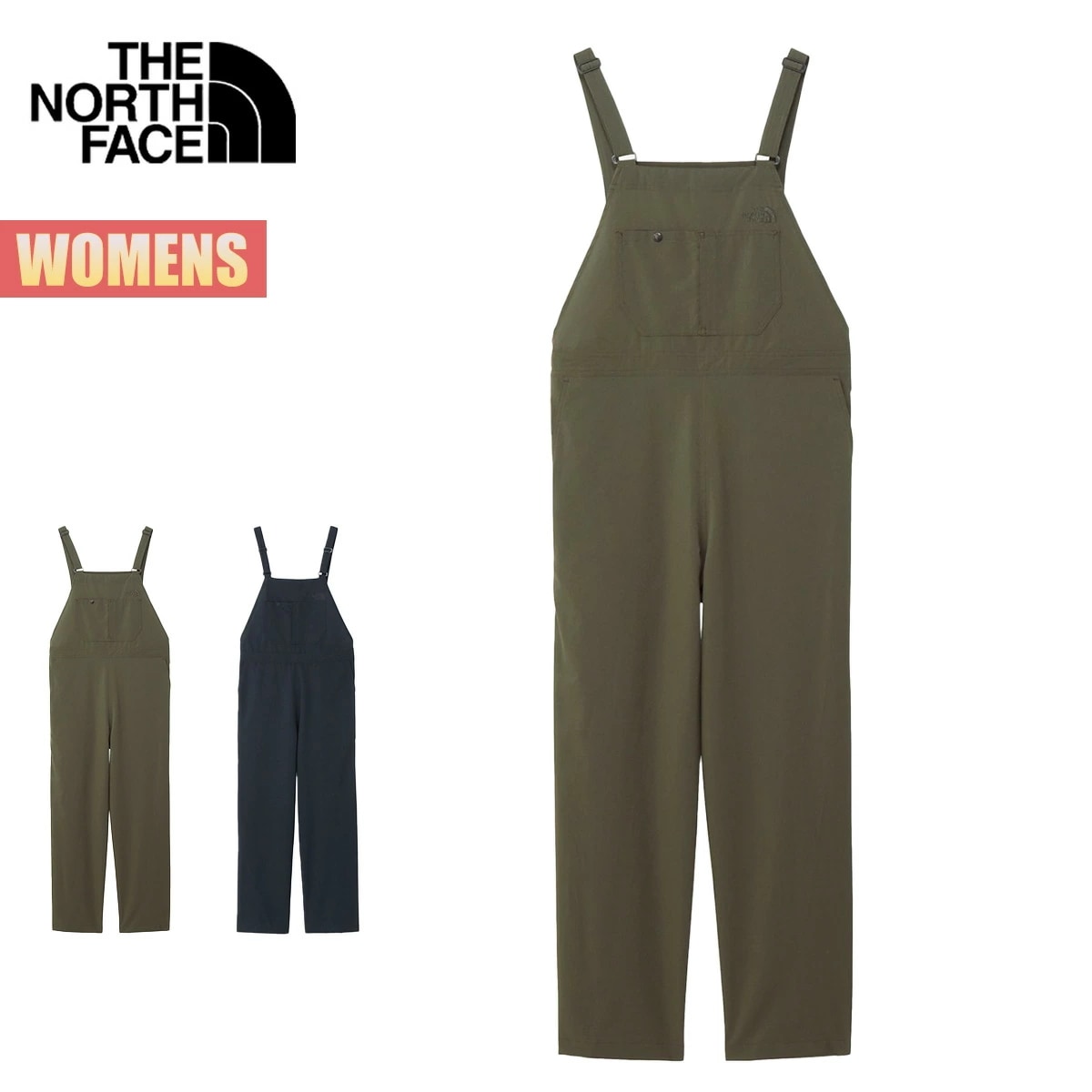 ロングパンツ TNFビーフリーオーバーオール レディース メッシュ UVカット 虫よけ 通気性 多機能 アウトドア シンプル カジュアル ブラック カーキ NBW32530