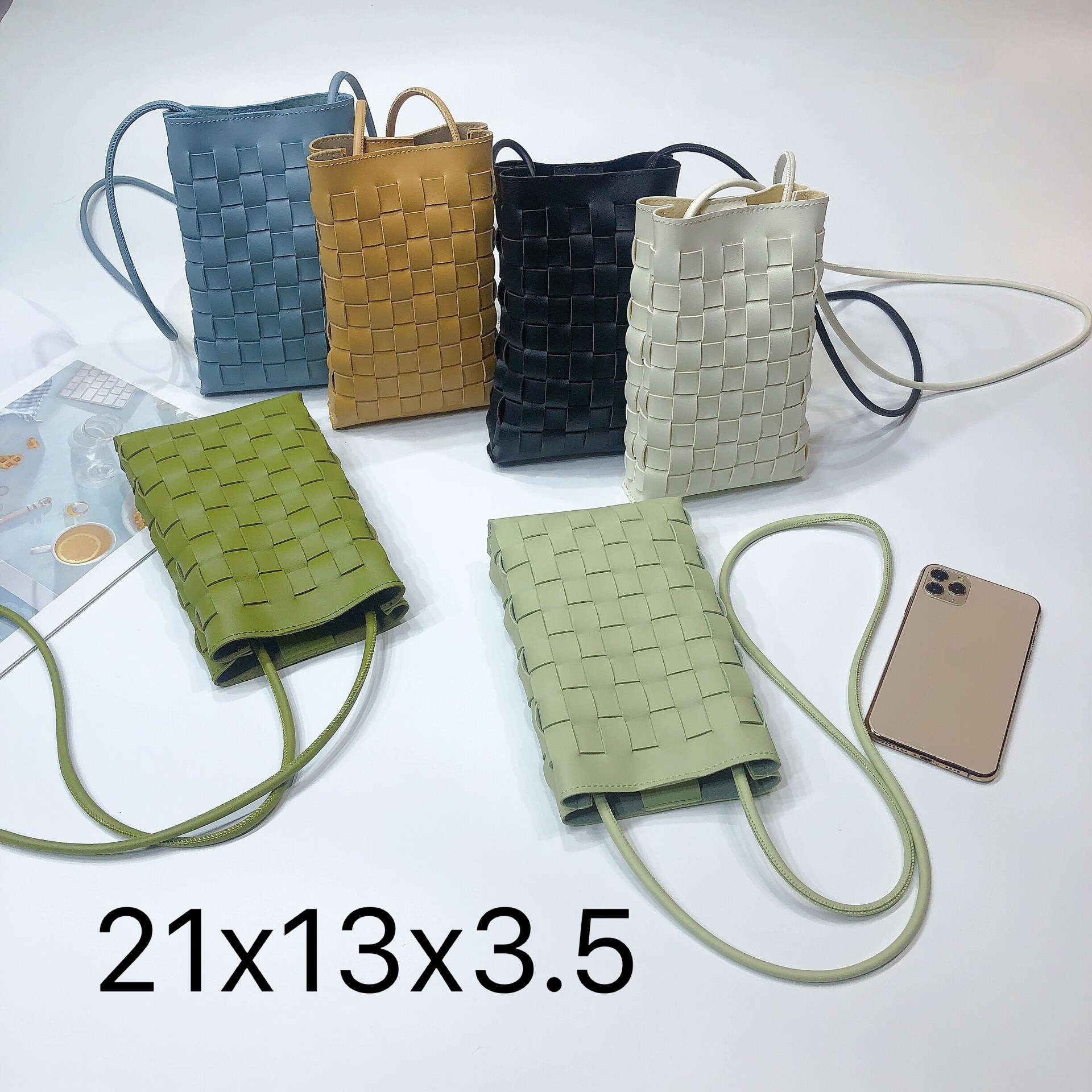 ショルダーバッグ レディース 携帯バッグ 編みバッグ ミニ ポーチ color 韓国 ファッション 雑貨 かわいい おしゃれ 北欧 送料無料 [K] (T)