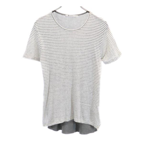 ボーダー 半袖 Tシャツ XS グレー系 レディース