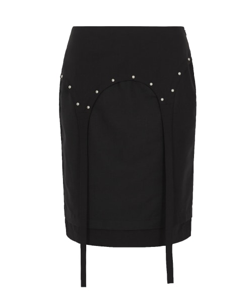 【ILLIGO】 Studded Layered Midi Skirt Black 正規品