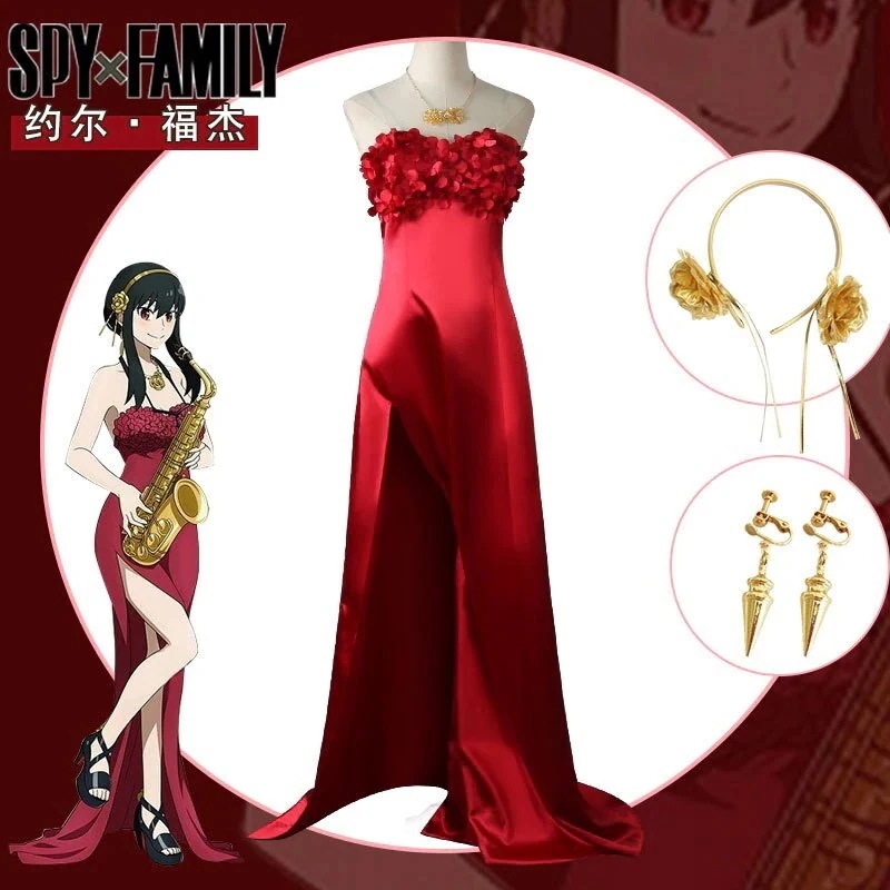 パーティー期間限定30％ SPYFAMILY 学園祭 コスプレ服 スパイファミリー ヨルフォージャー 衣装仮装変装 イベント 赤い礼服パーティーイベント用品コスプレ変装仮装