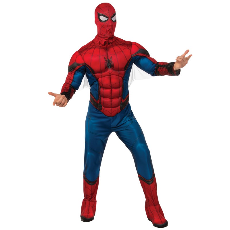 コスプレ 仮装 スパイダーマンホームカミング 大人用 【 コスプレ 衣装 ハロウィン 仮装 コスチューム マーベル グッズ スパイダーマン 余興 アメコミ MARVEL 男性用 正規ライセンス品 メン