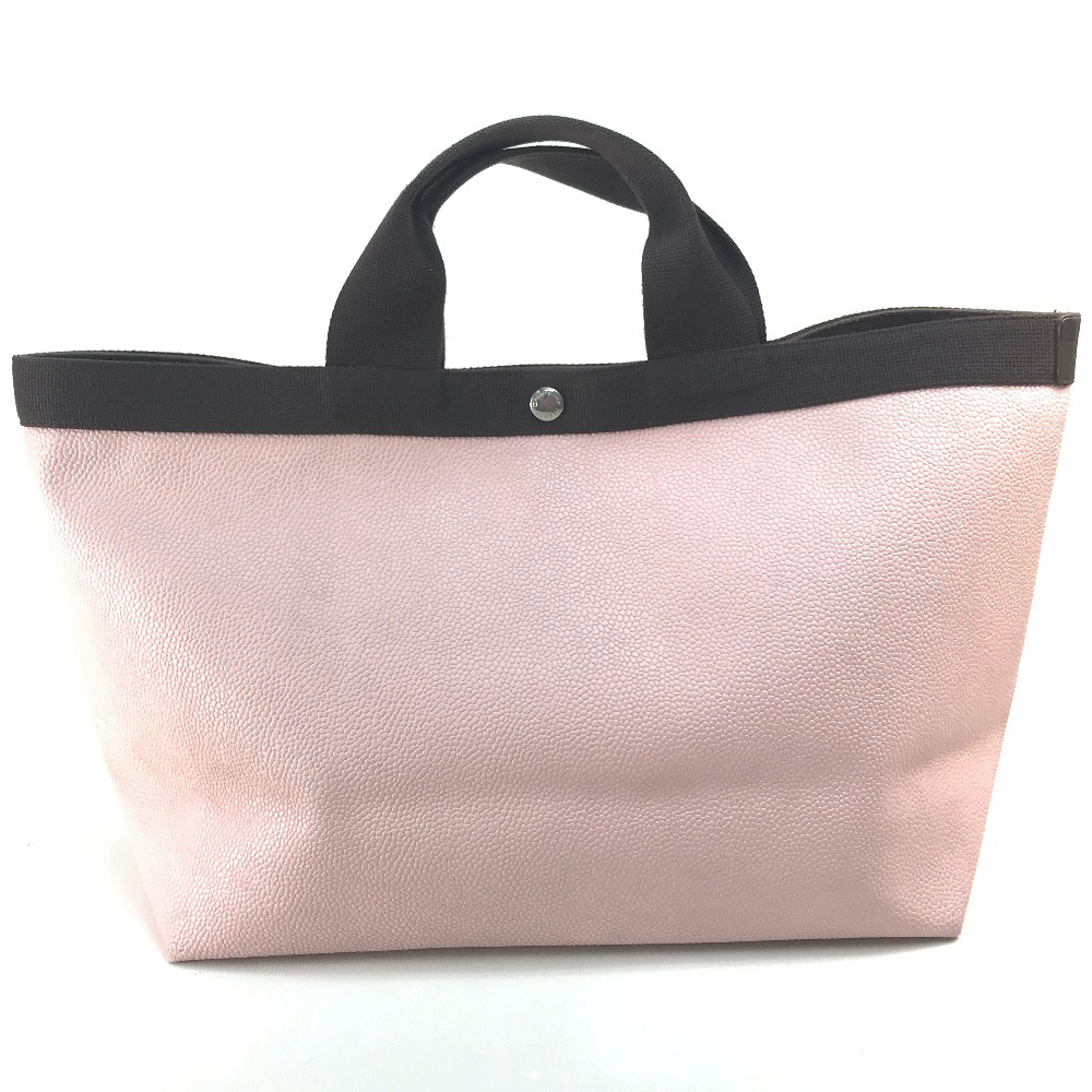 Herve Chapelier エルベシャプリエ ハンドバッグ 舟型 カバン トートバッグ キャンバス ライトピンクブラウン