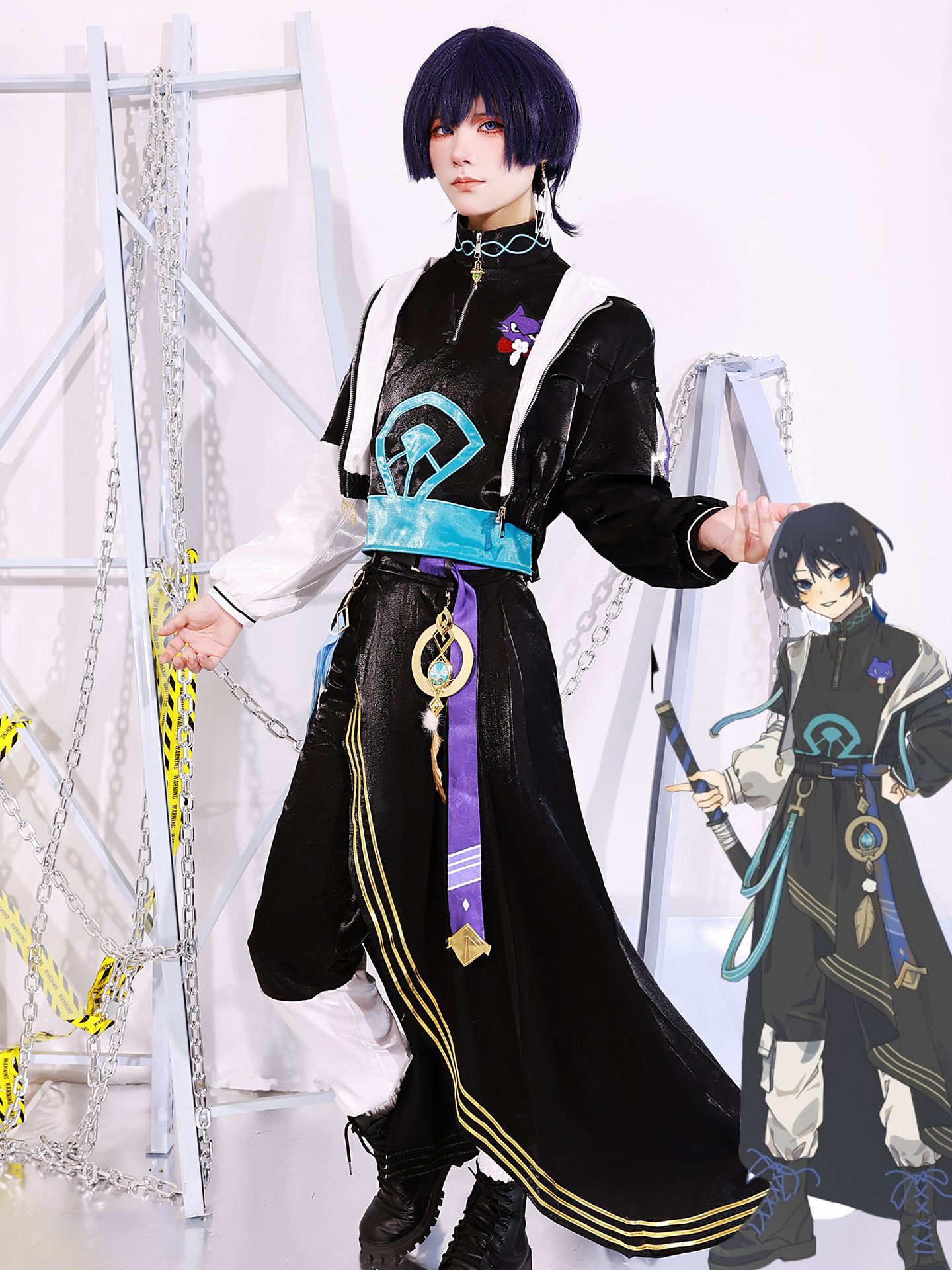 くにくずし ほうろうしゃ 国崩 放浪者 原神 Kunikuzushi Wandererコスプレ Genshin セットアップ 散兵