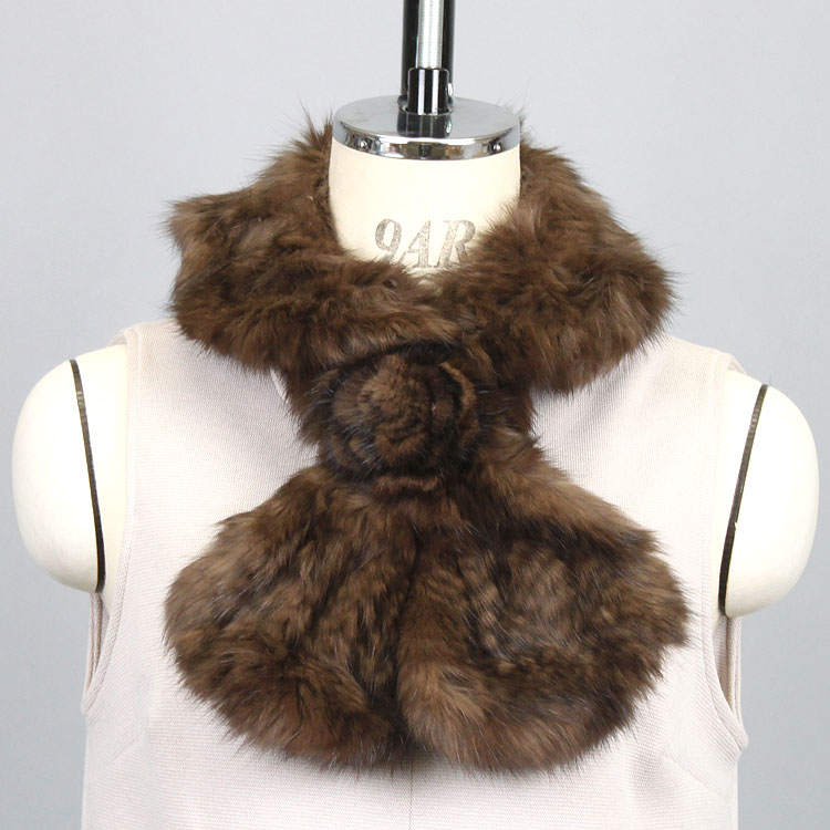 セーブル ファー マフラー コサージュ付 ブラウン レディース ギフト プレゼント