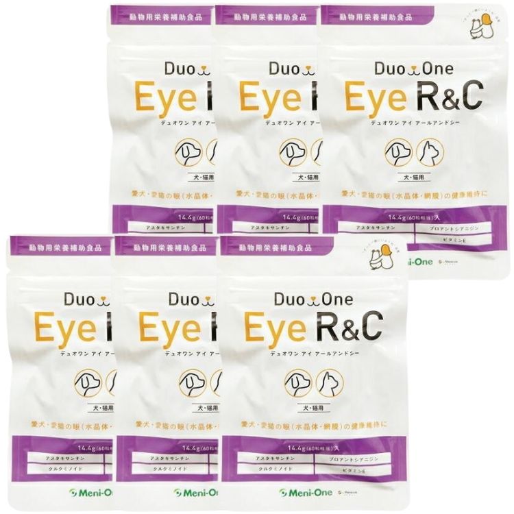 6個セット メニワン Duo One Eye R&C 犬猫用 60粒 サプリメント 8,419円