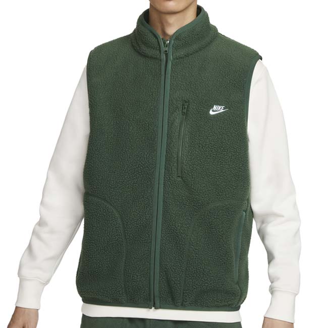 日本サイズ ナイキ(NIKE) 2024 HO メンズ スポーツウェア クラブ シーズナル ウインターライズド ベスト FZ0895-323ファー×ホワイト(24y11mトレーニング)