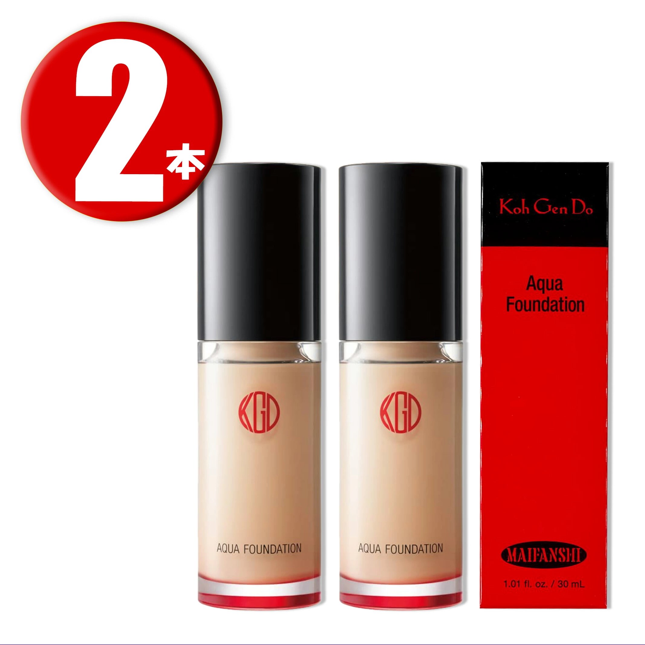 (2本) マイファンスィー アクアファンデーション 013 30mL SPF25 PA++