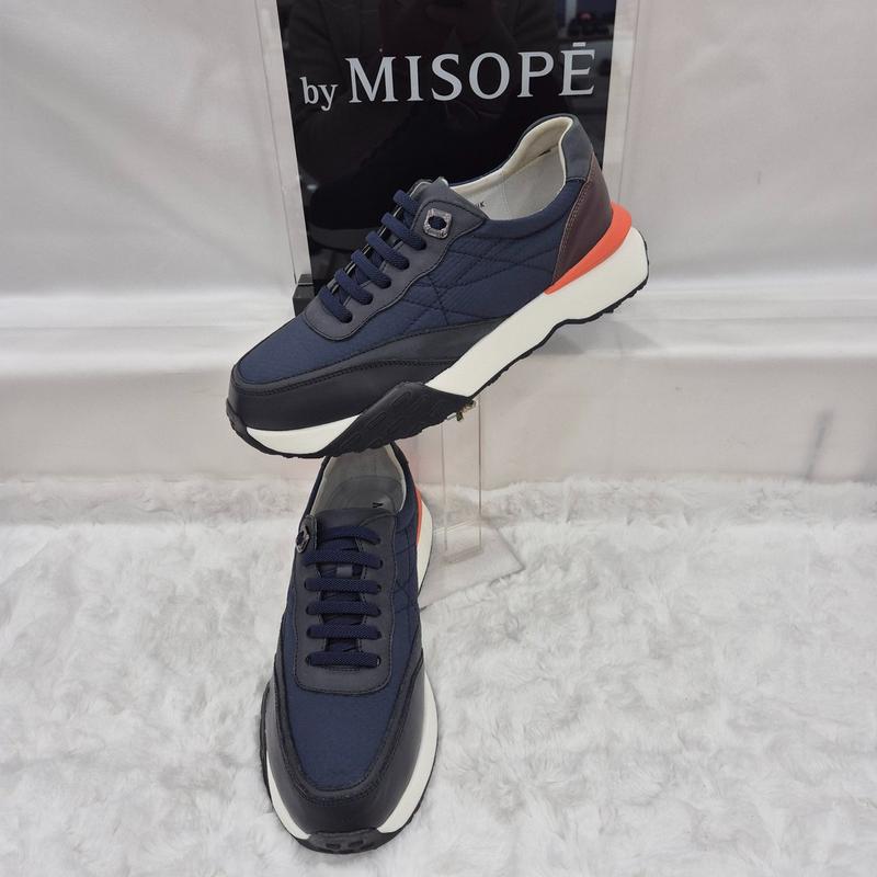 By 男性用軽量カジュアルスニーカー 122HT410DZ208 NAVY 2 JJ