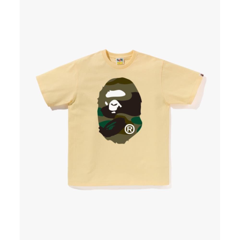 BAPE Giant First Camo Big Ape Head T-Shirt M YELLOW 001T