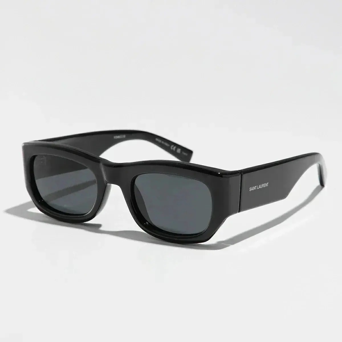 SAINT LAURENT サンローラン サングラス SL 713 レディース オーバル型 フルリム メガネ 眼鏡 ロゴ アイウェア 001/BLACK-BLA