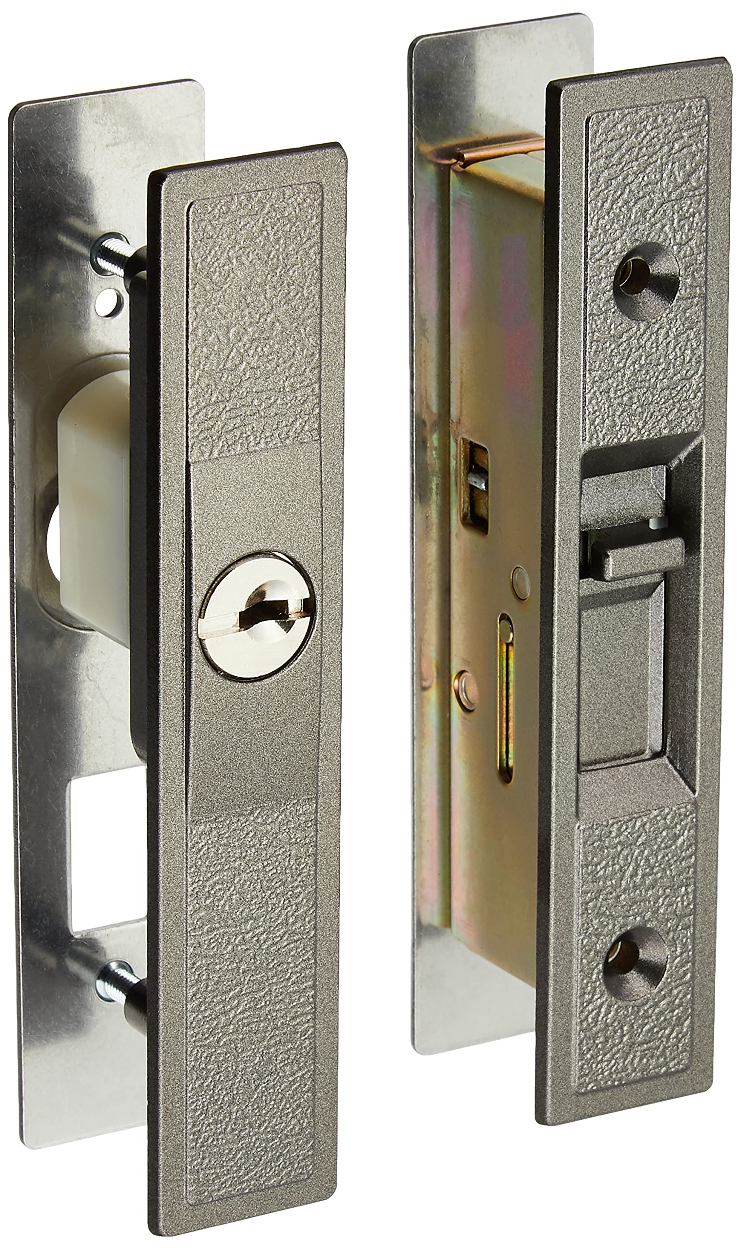 日中製作所 玄関用 取替引違戸錠鍵付 ディンプルシリンダータイプ ブロンズ GA-800D-B