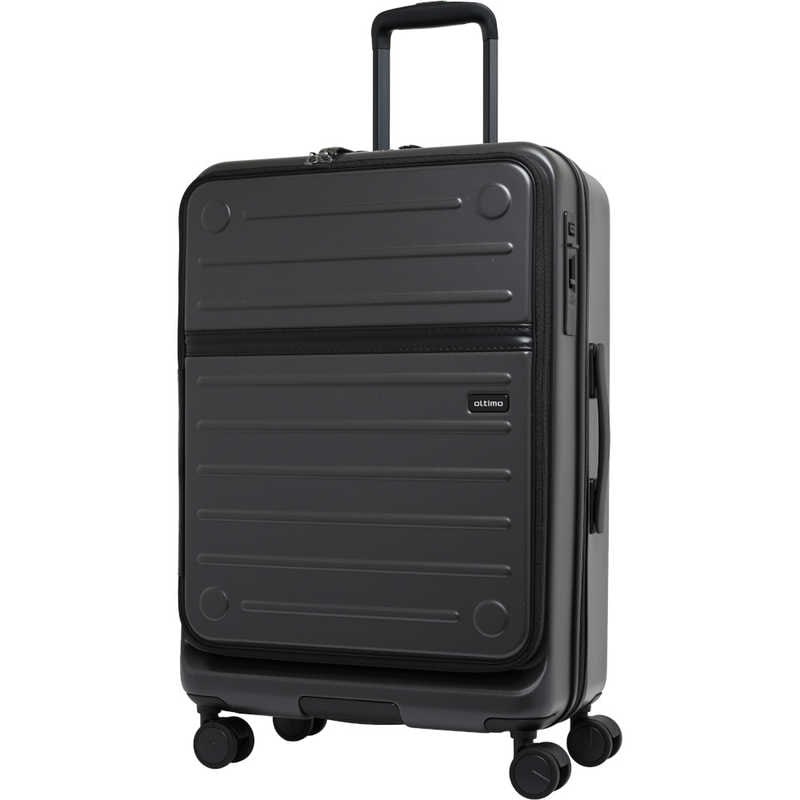 オルティモ　スーツケース フロントオープン ハーフオープン ファスナータイプ 旅行日数目安： 5～6泊 約63L ストッパー付き インクブラック　OT-0857-60N-IBK