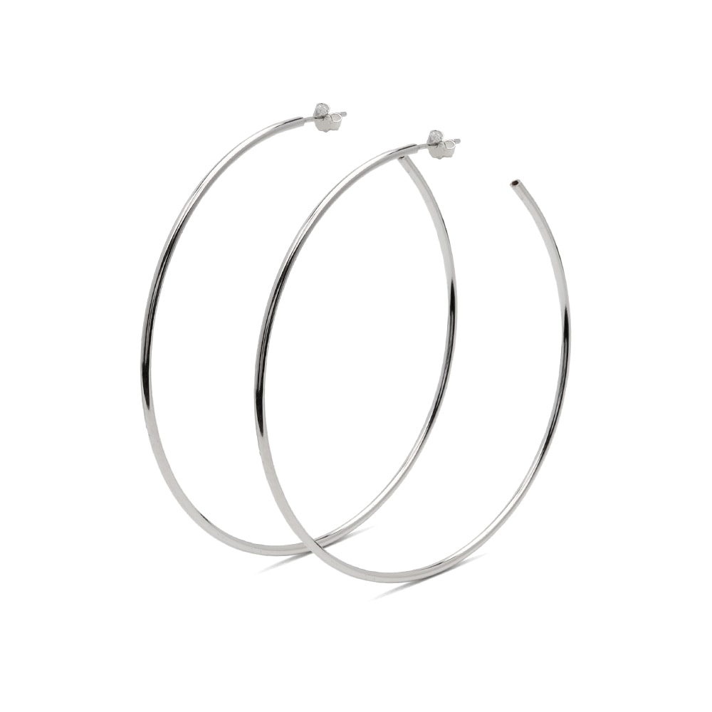 S925 ハーフ フープピアス シンプル [ce258]